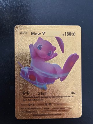 Carta Pokémon Mew V Dorada