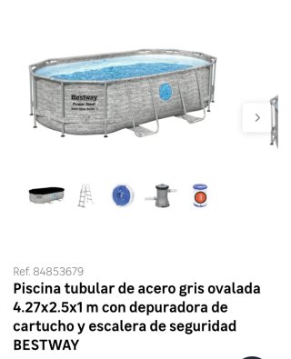 Piscina desmontable metal y plástico