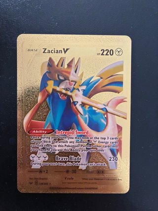 Carta Pokémon Zacian V Dorada