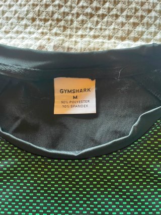 Camiseta Gymshark Onyx Negra y Verde