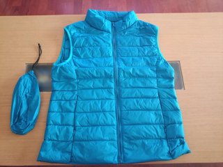 Chaleco acolchado fino azul