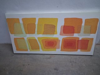 Cuadro abstracto naranja y amarillo