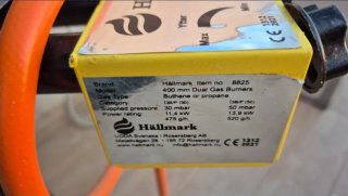 Plancha barbacoa Hallmark con bombona