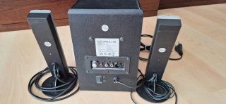 Altavoces Hercules 2.1 Negro y Plata