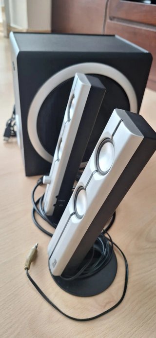 Altavoces Hercules 2.1 Negro y Plata