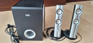 Altavoces Hercules 2.1 Negro y Plata
