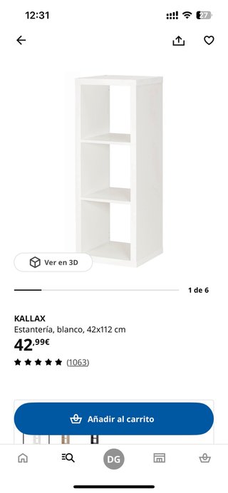 Estantería KALLAX de 3 blanca