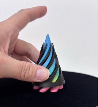 Conito hélice fidget toy multicolor