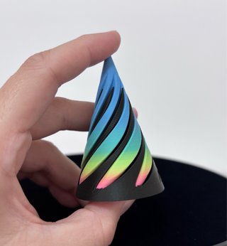 Conito hélice fidget toy multicolor