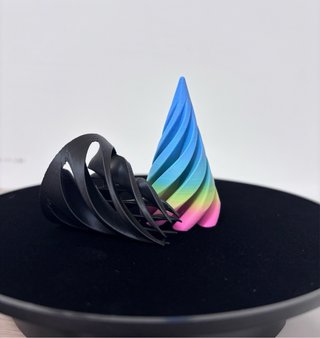 Conito hélice fidget toy multicolor