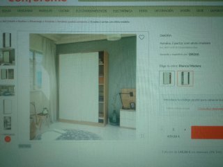 Armario Conforama Madera blanco y madera