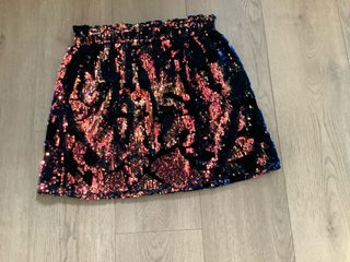 Falda lentejuelas multicolor