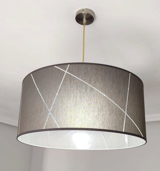 Lámpara de techo gris moderna pantalla 45 cm