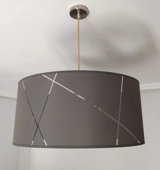 Lámpara de techo gris moderna pantalla 45 cm