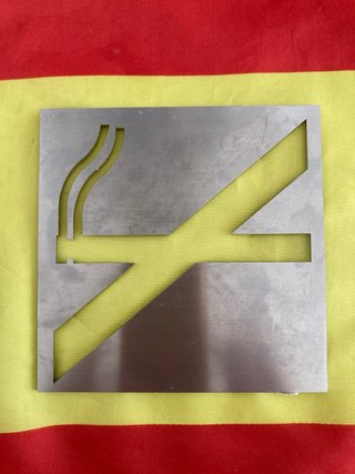 Placa prohibido fumar