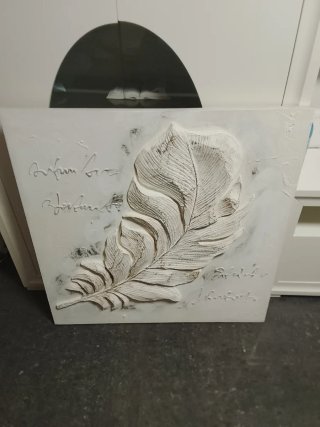 Cuadro Decorativo Pluma Relieve