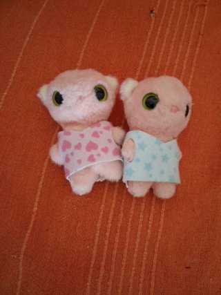 Pack 6 mini peluches unicornio, dragón, gato