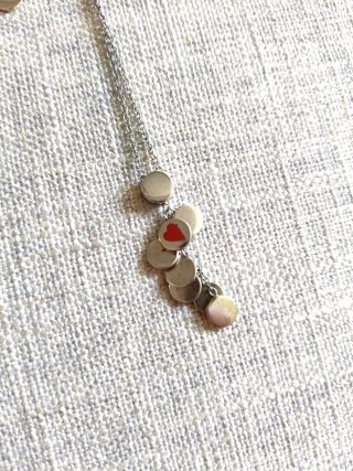 Colgante y Pendientes Morgan Corazones Rojos
