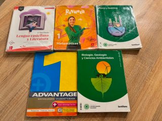 Libros 1° Bachillerato. Lote 100 € ó 22 € / libro