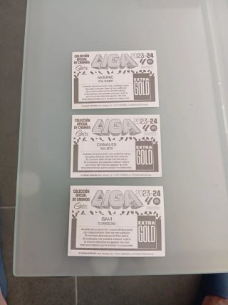Lote 3 cromos Extra Gold Panini LaLiga