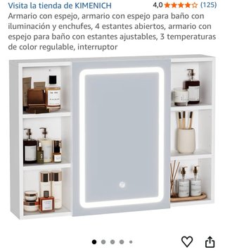 Espejo de baño con luz LED