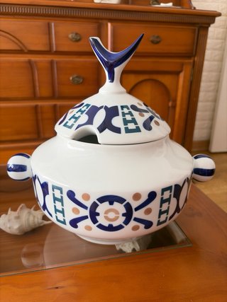 Sopera Sargadelos Cerámica Azul y Blanca