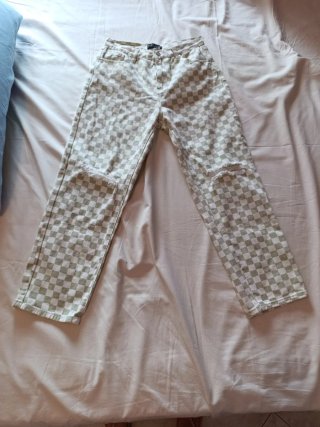 Jeans Zuiki a scacchi strappati