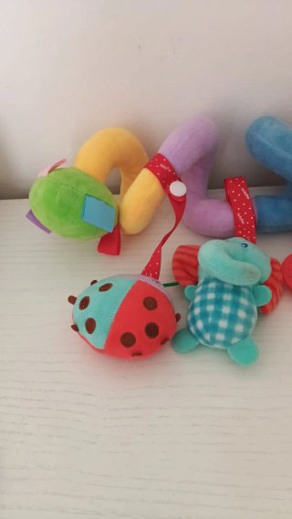 Espiral actividades cuna/carrito: peluches