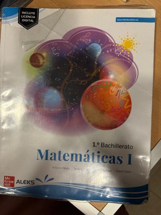 Libro Matemáticas 1. Primero Bachillerato