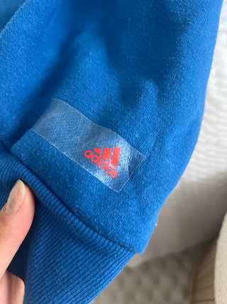 Sudadera Adidas oversize azul y roja Talla L