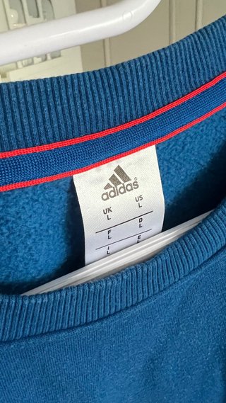 Sudadera Adidas oversize azul y roja Talla L