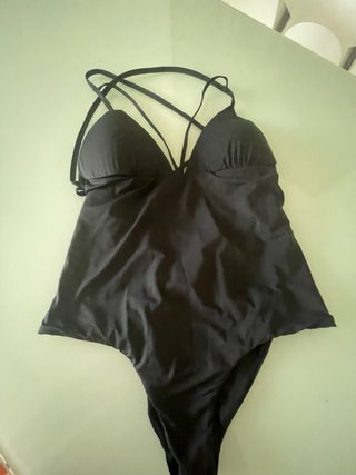 Costume intero Tezenis nero spalline incrociate