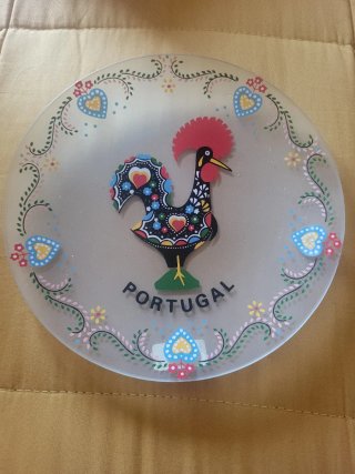 Plato de cristal Gallo de Barcelos Portugal