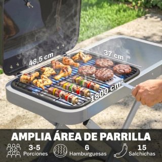 Barbacoa portátil negra y gris