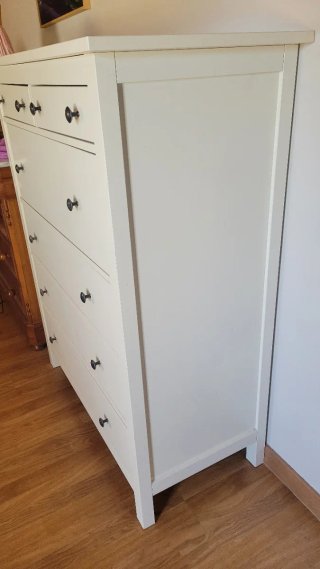 Cómoda Ikea Hemnes 6 cajones blanca.110x130x50
