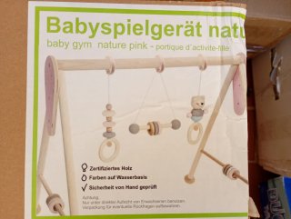 Arco de juegos para bebé de madera