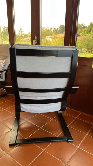 Sillón Poang Ikea Beige y Negro