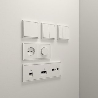 Interruptor JUNG Serie LS Blanc Alpino Brillant