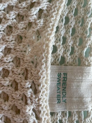 Maglione traforato Friendly Sweater panna