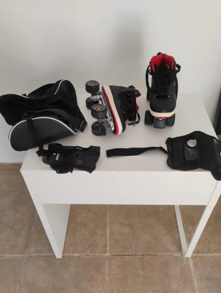 Patines Oxelo Talla 45 con bolsa más coderas