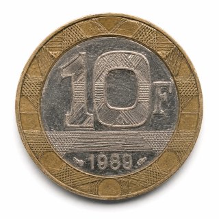 Moneda 10 Francos Francia 1989