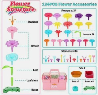 Juego Construcción Flores Niños