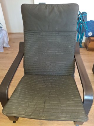 2 Hamacas Ikea + Reposapiés Negro/Marrón