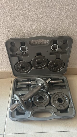 Maletín Mancuernas Pesas Ajustables