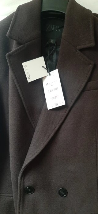 Abrigo lana oversize Zara Marrón