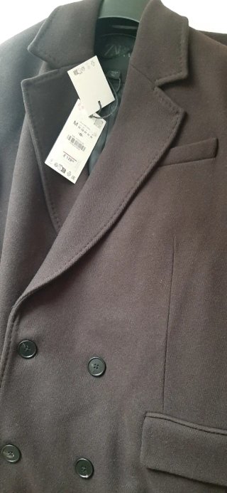 Abrigo lana oversize Zara Marrón