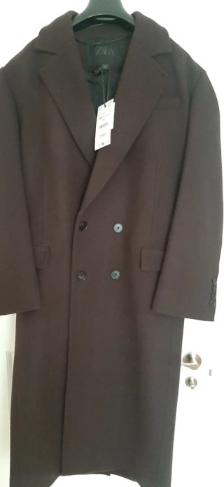 Abrigo lana oversize Zara Marrón