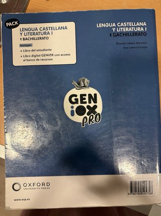 Lengua Castellana y Literatura. Primero Bachillera