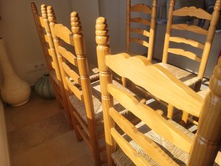 Sillas rústicas madera natural (6 unidades)