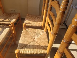 Sillas rústicas madera natural (6 unidades)